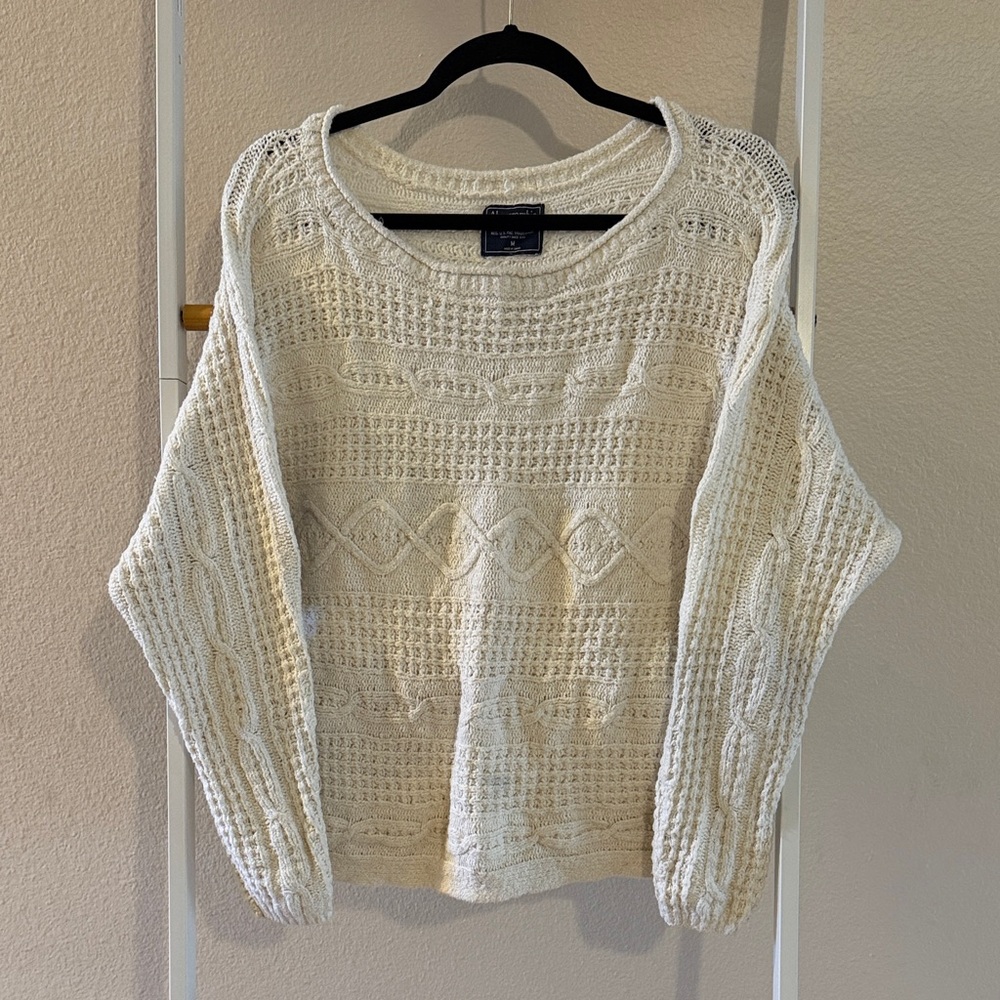 Abercrombie & Fitch Cream Knit Sweater